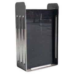 Vintage Italian Modern Chromed Steel and Glass Photo Frame, 1990s