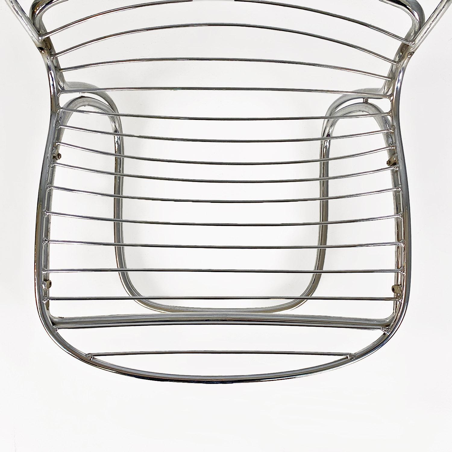Italian modern chromed steel Sabrina chair by Gastone Rinaldi for Rima, 1970s For Sale 2