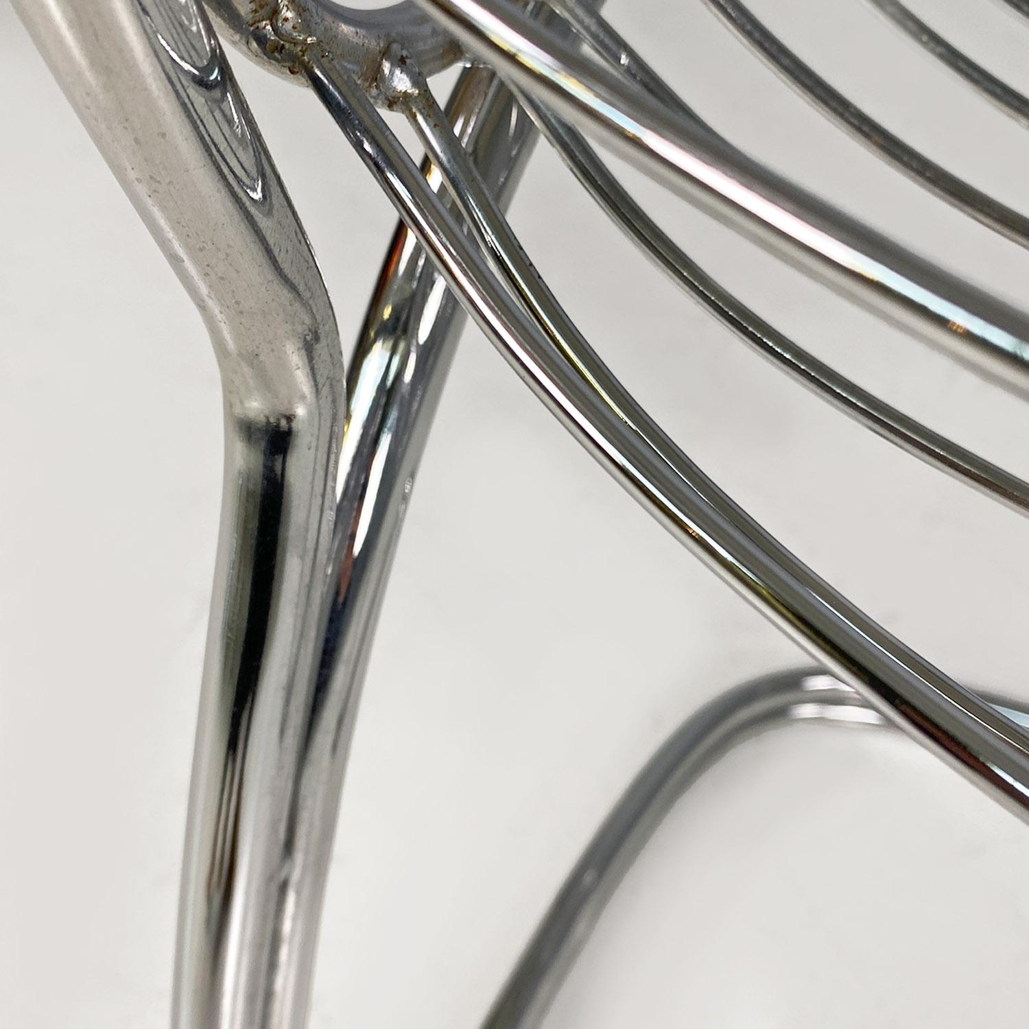 Italian modern chromed steel Sabrina chairs by Gastone Rinaldi for Rima, 1970s 4