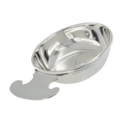 Italian Modern Classical Sterling Silver Wine Taster Porringer by Buccellati