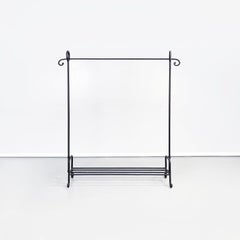 Italian Modern Coat Stand in Black Tubular Metal, 1990s