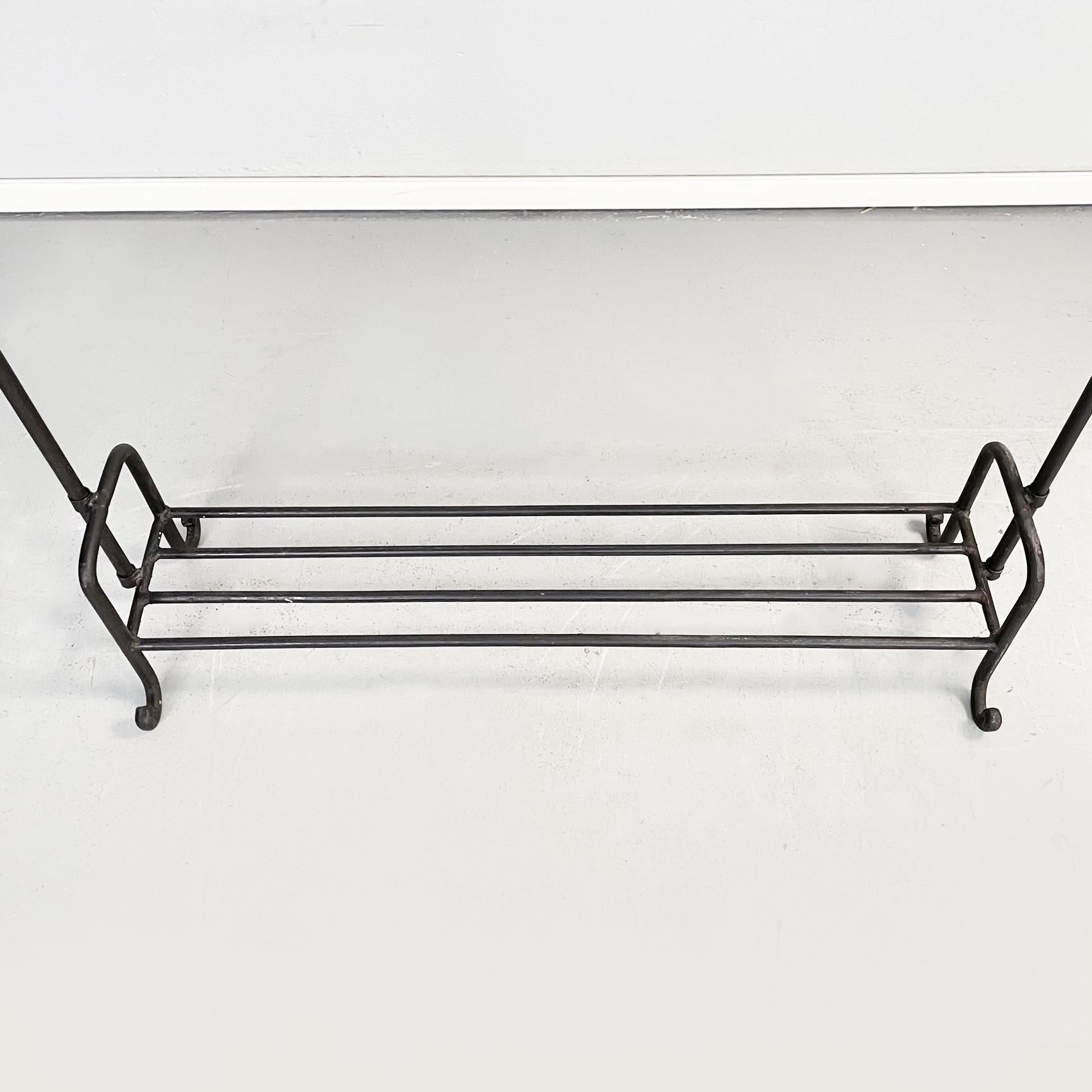 Italian Modern Coat Stand in Black Tubular Metal, 1990s For Sale 1