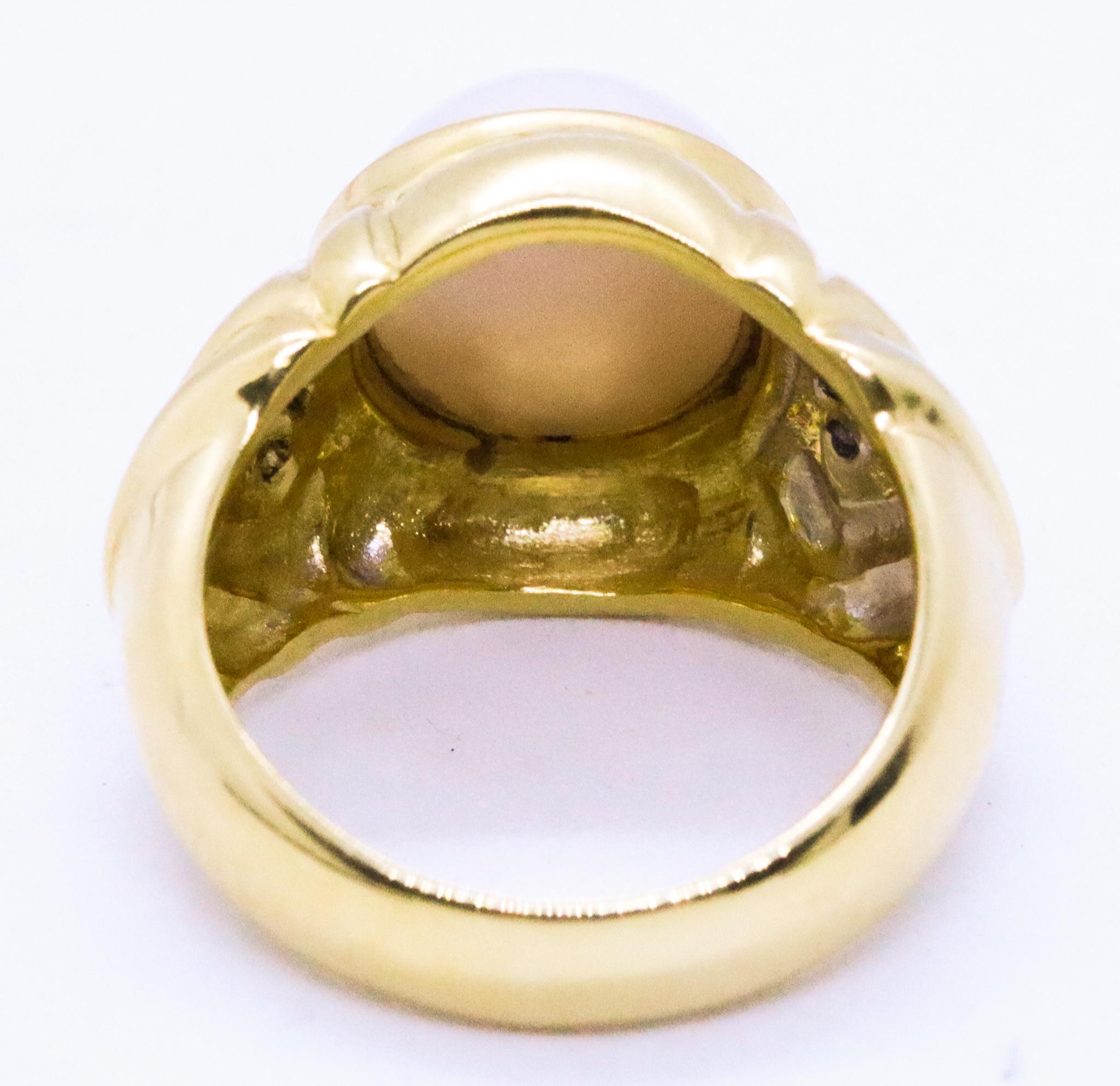 pearl gold ring for male