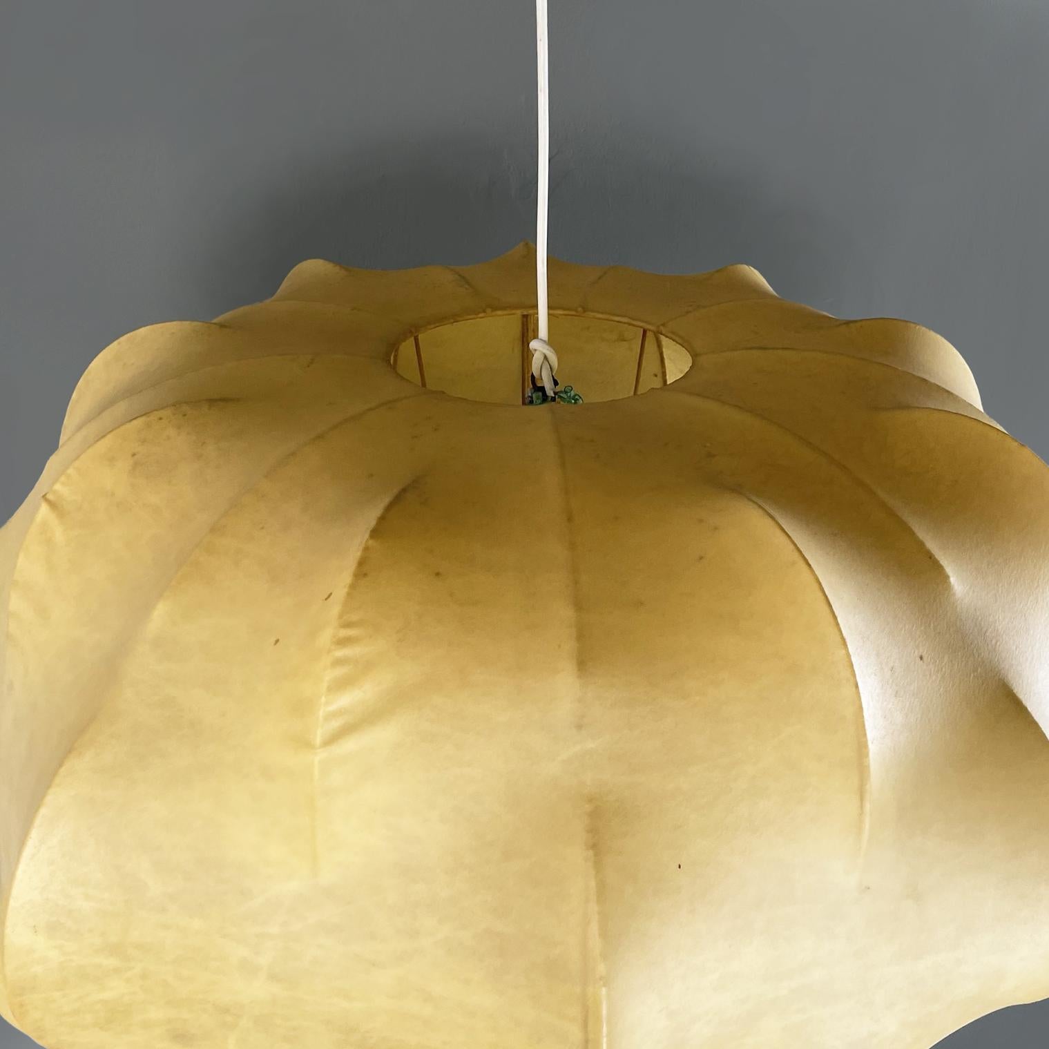 Italian modern cocoon and metal Chandelier Nuvola by Tobia Scarpa for Flos 1970s For Sale 2