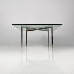 Italian modern coffee table Barcelona by Mies Van der Rohe for Knoll, 1970s