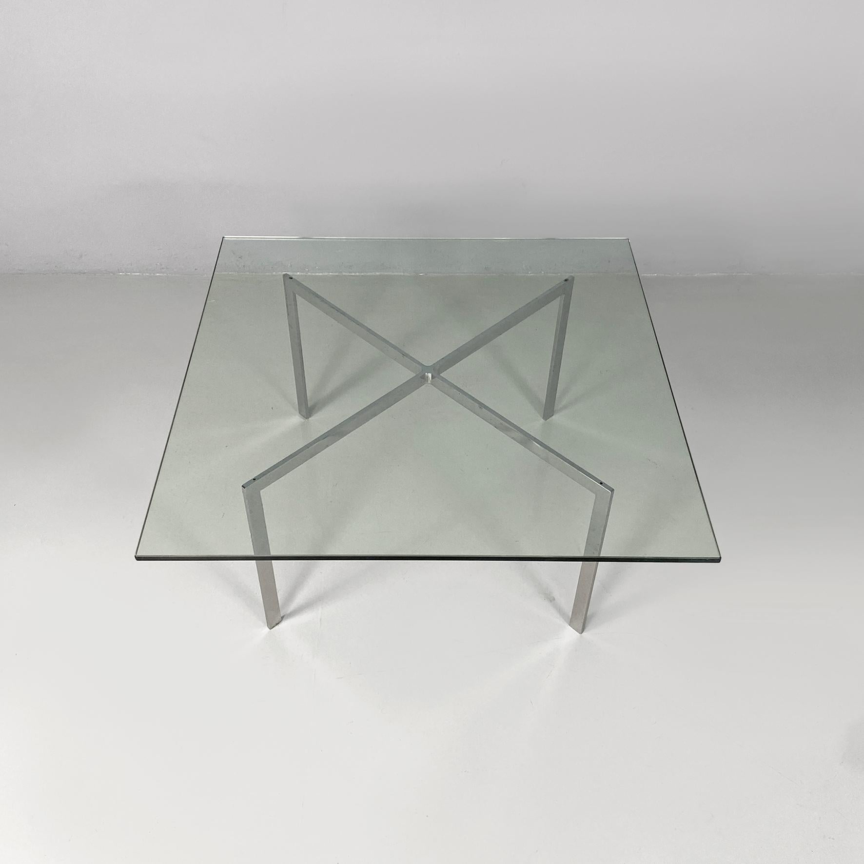 Italian modern coffee table Barcelona by Mies Van der Rohe for Knoll, 1970s In Good Condition For Sale In MIlano, IT