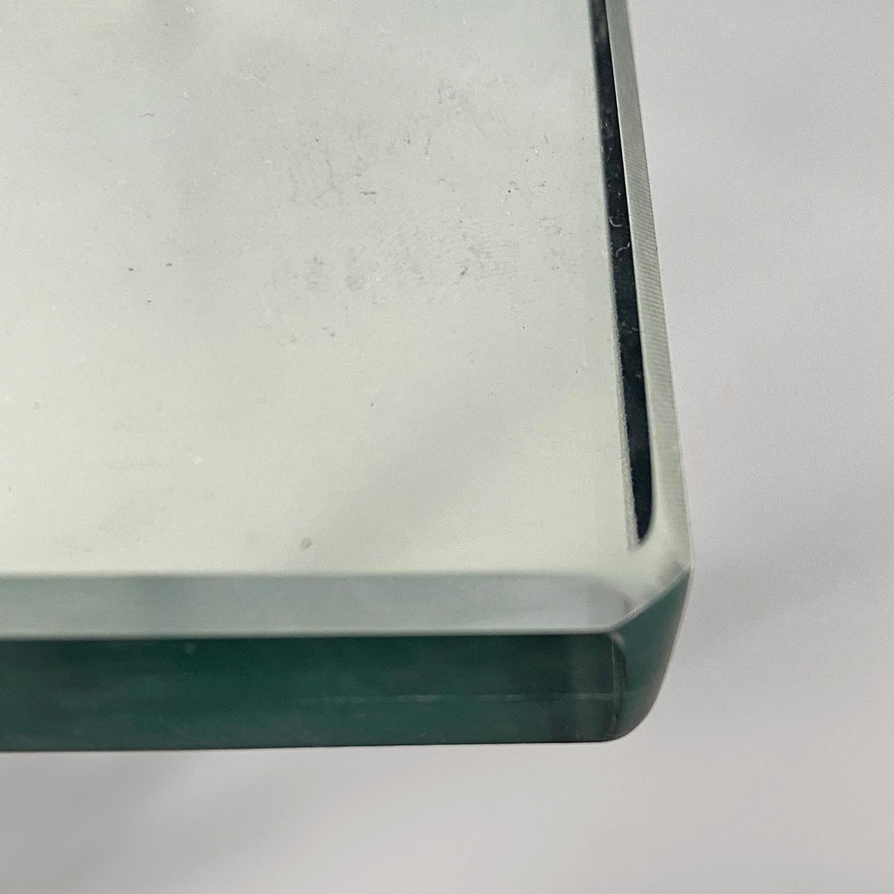 Glass Italian modern coffee table Barcelona by Mies Van der Rohe for Knoll, 1970s For Sale