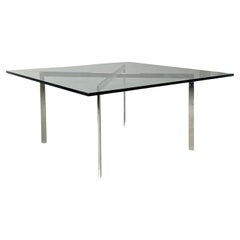 Italian modern coffee table Barcelona by Mies Van der Rohe for Knoll, 1970s