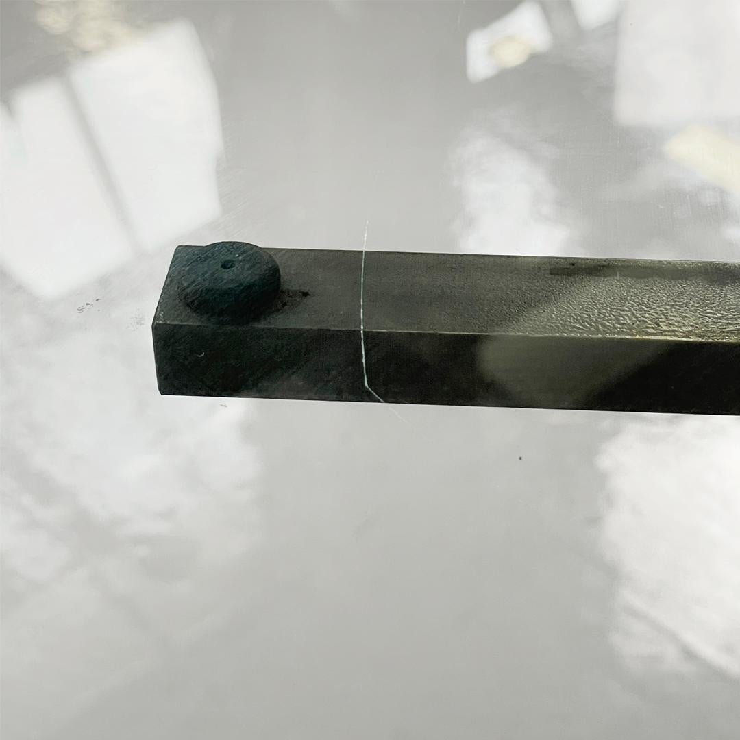 Italian modern coffee table metal glass Cuginetto by Enzo Mari for Driade, 1970s For Sale 6