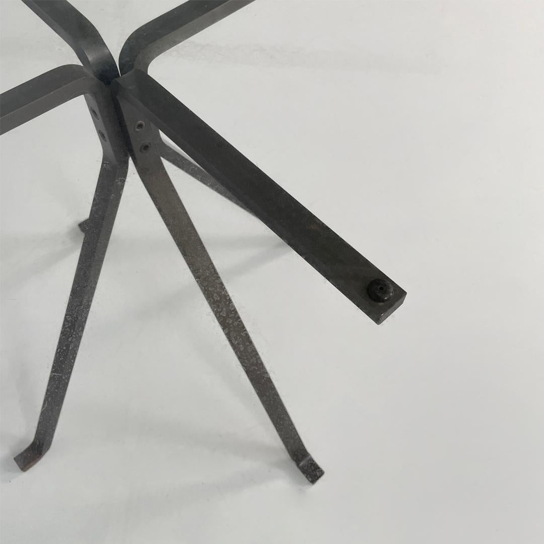 Italian modern coffee table metal glass Cuginetto by Enzo Mari for Driade, 1970s For Sale 8