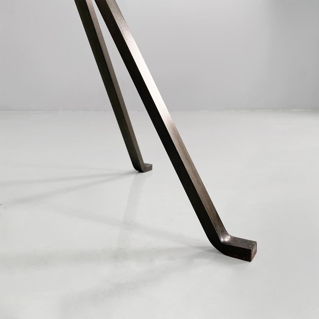 Italian modern coffee table metal glass Cuginetto by Enzo Mari for Driade, 1970s For Sale 12