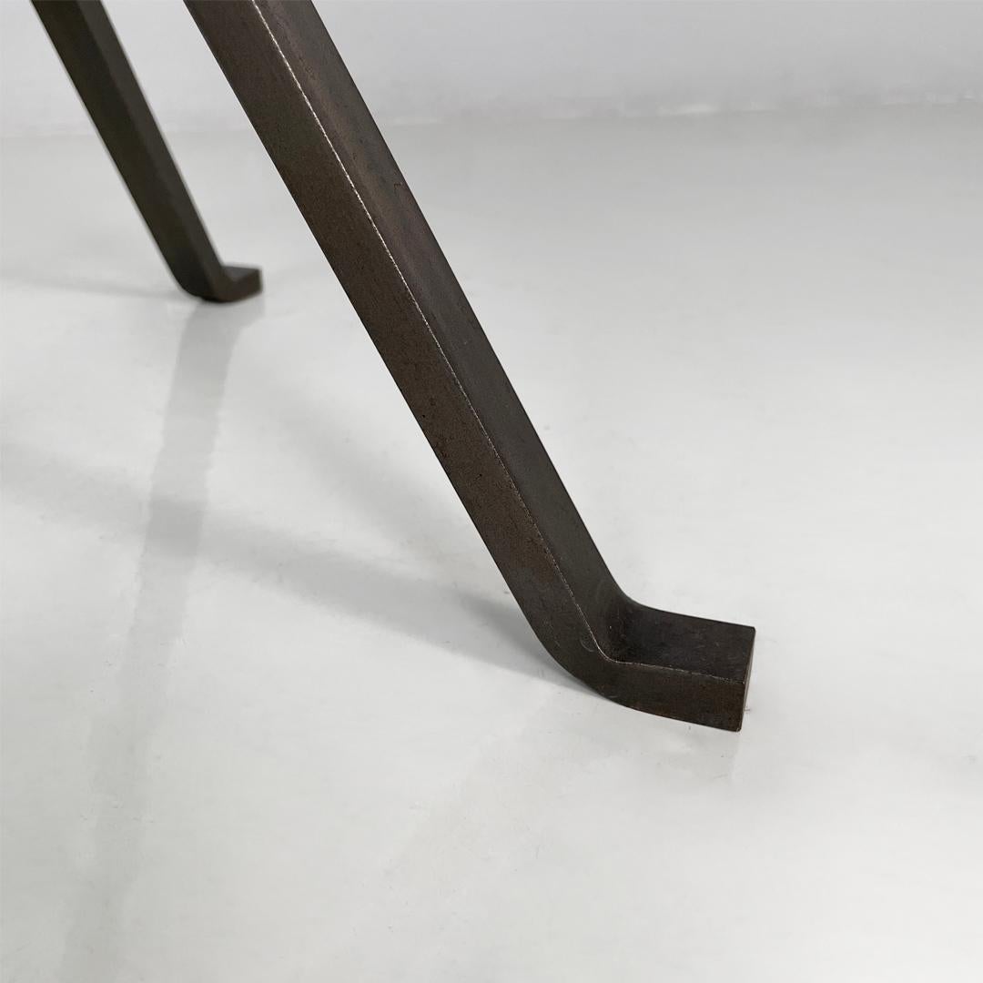 Italian modern coffee table metal glass Cuginetto by Enzo Mari for Driade, 1970s For Sale 13