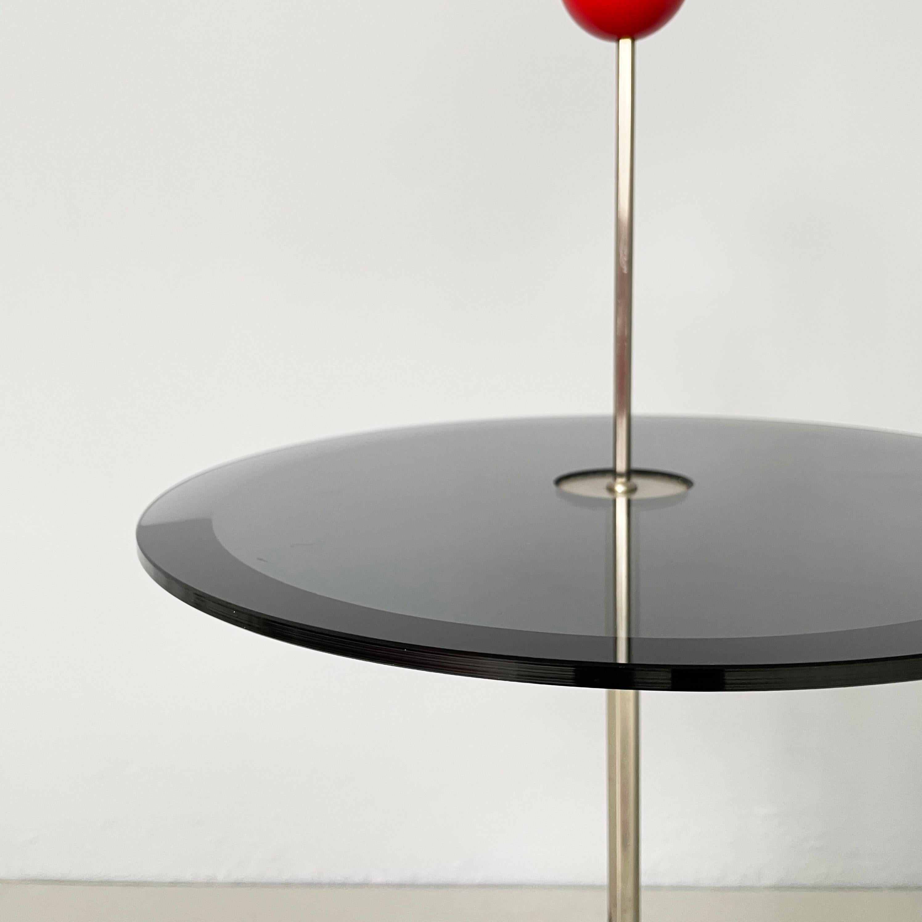 Metal Italian modern Coffee table Orio by Pierluigi Cerri for Fontana Arte, 1980s For Sale