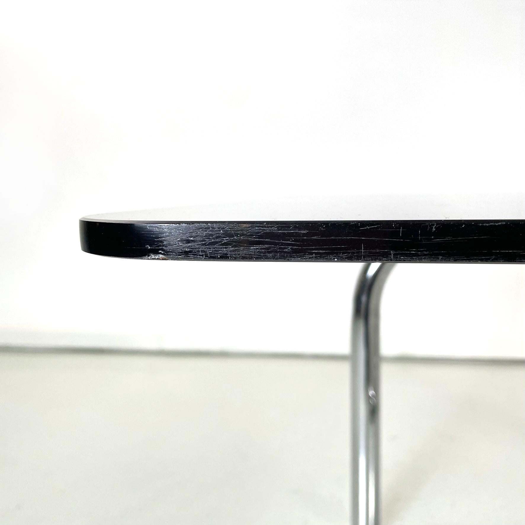 Table basse moderne italienne rectangulaire en acier chromé et verre fumé, 1970 en vente 1
