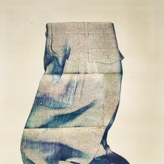 Italian Modern Collage Picture on Paper by Gianni Castagnoli for Vogue, 1980s