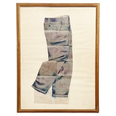 Italian Modern Collage Picture on Paper by Gianni Castagnoli for Vogue, 1980s