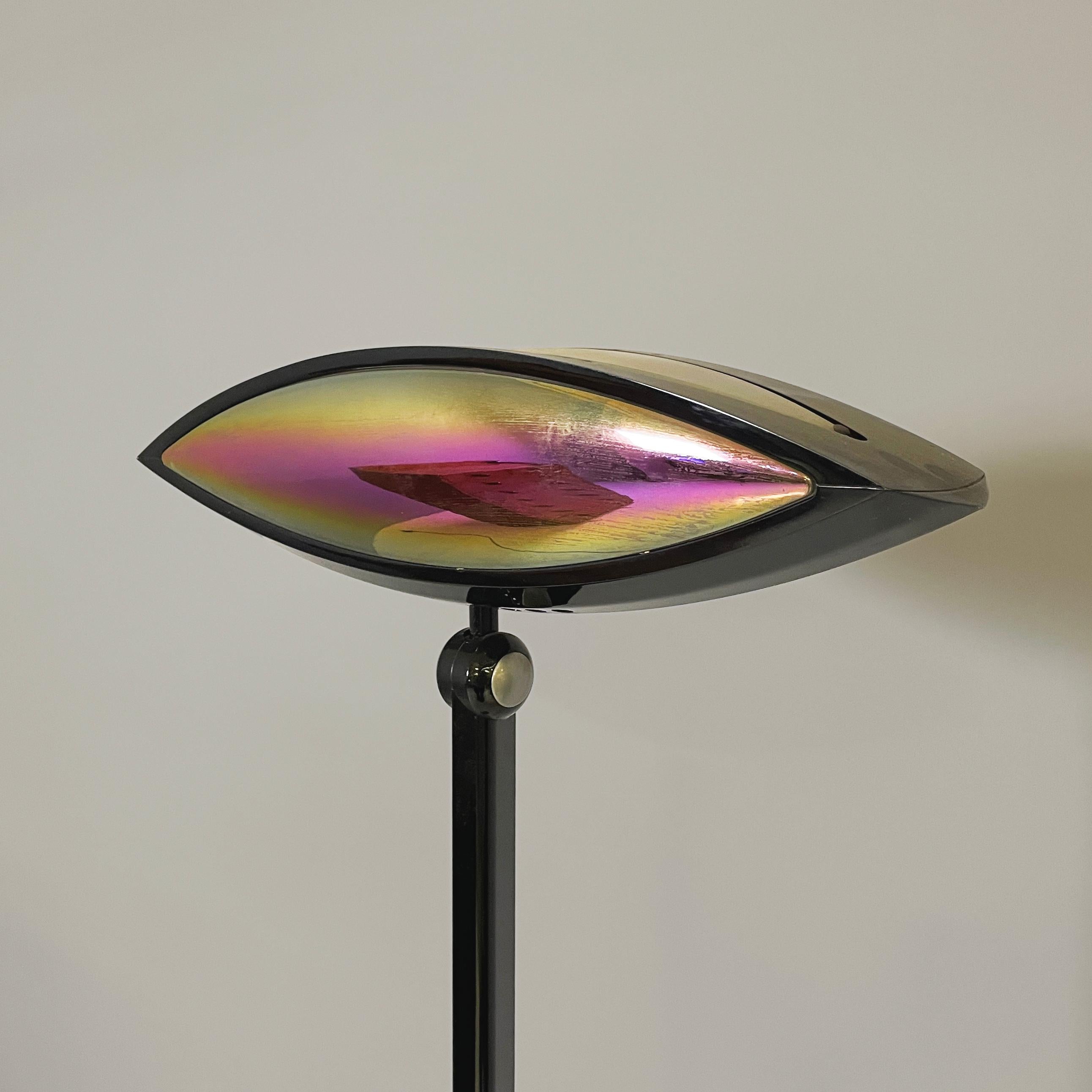 Italian modern color glass and metal Floor lamp Aeto by Lombardo for Flos, 1980s For Sale 2