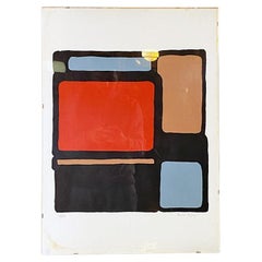 Italian Modern Colored Abstract Painting from an Milanese House-Studio, 1970s