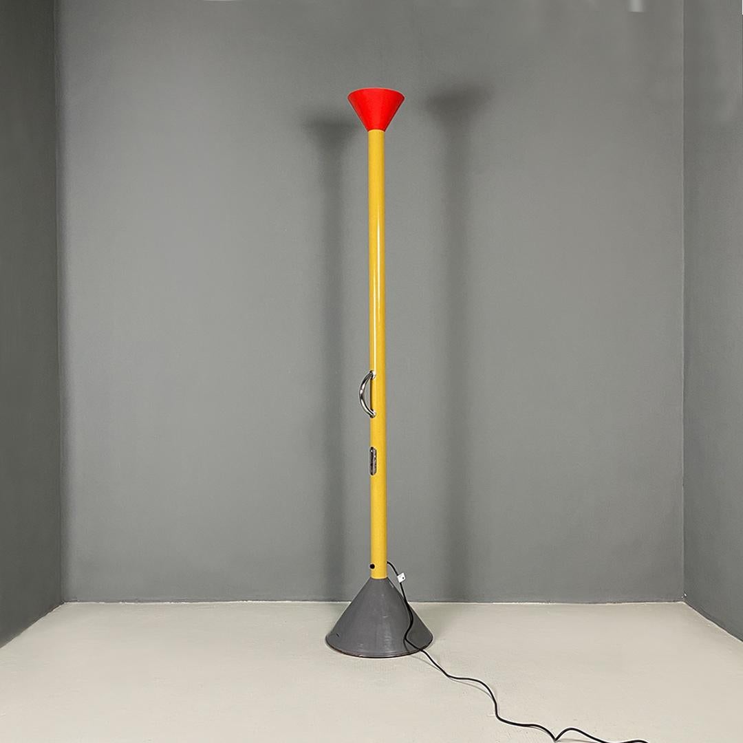 Italian Modern Colored Steel Callimaco Floor Lamp by Sottsass for Artemide 1980s For Sale 8