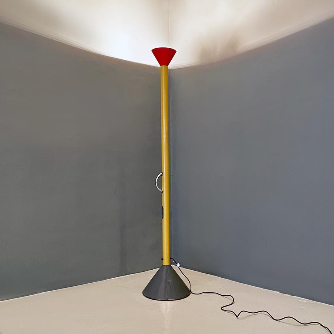 Italian Modern Colored Steel Callimaco Floor Lamp by Sottsass for Artemide 1980s For Sale 9