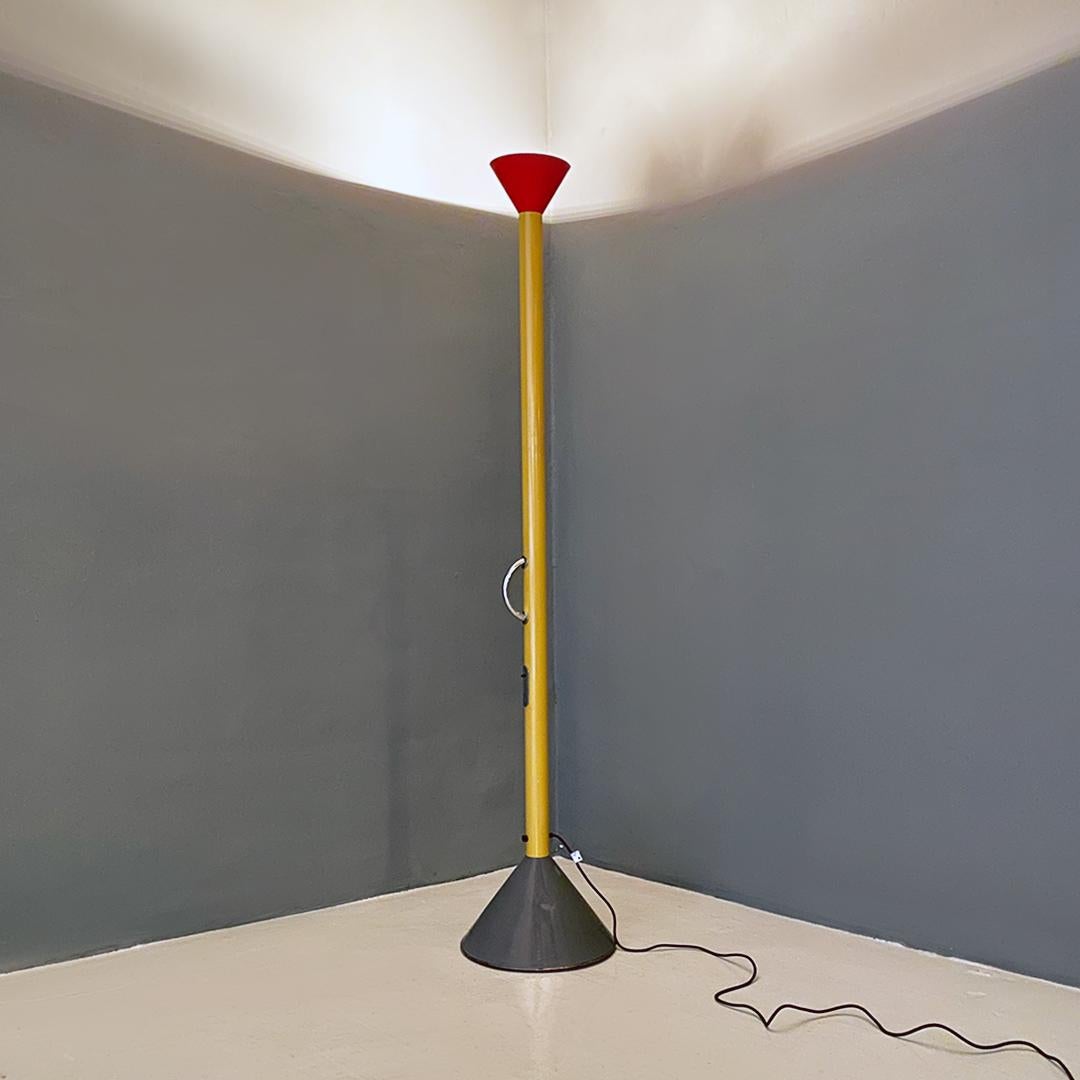 Lampada da terra Callimaco in acciaio colorato Modern Color di Sottsass per Artemide anni '80 in vendita 4