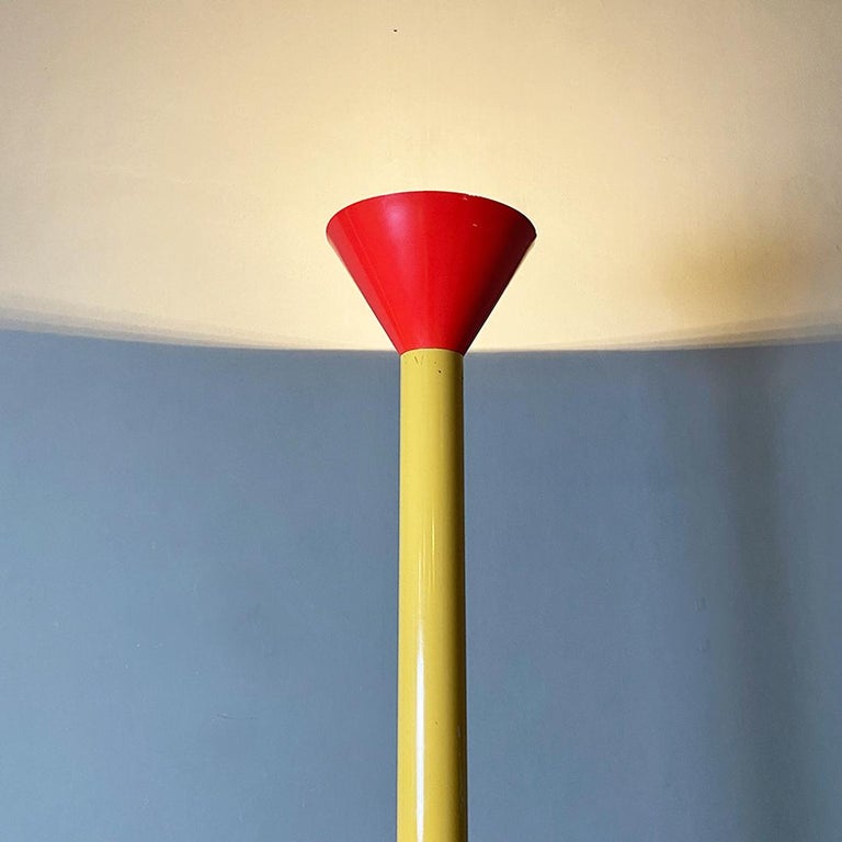 Italian Modern Colored Steel Callimaco Floor Lamp by Sottsass for Artemide 1980s For Sale 10