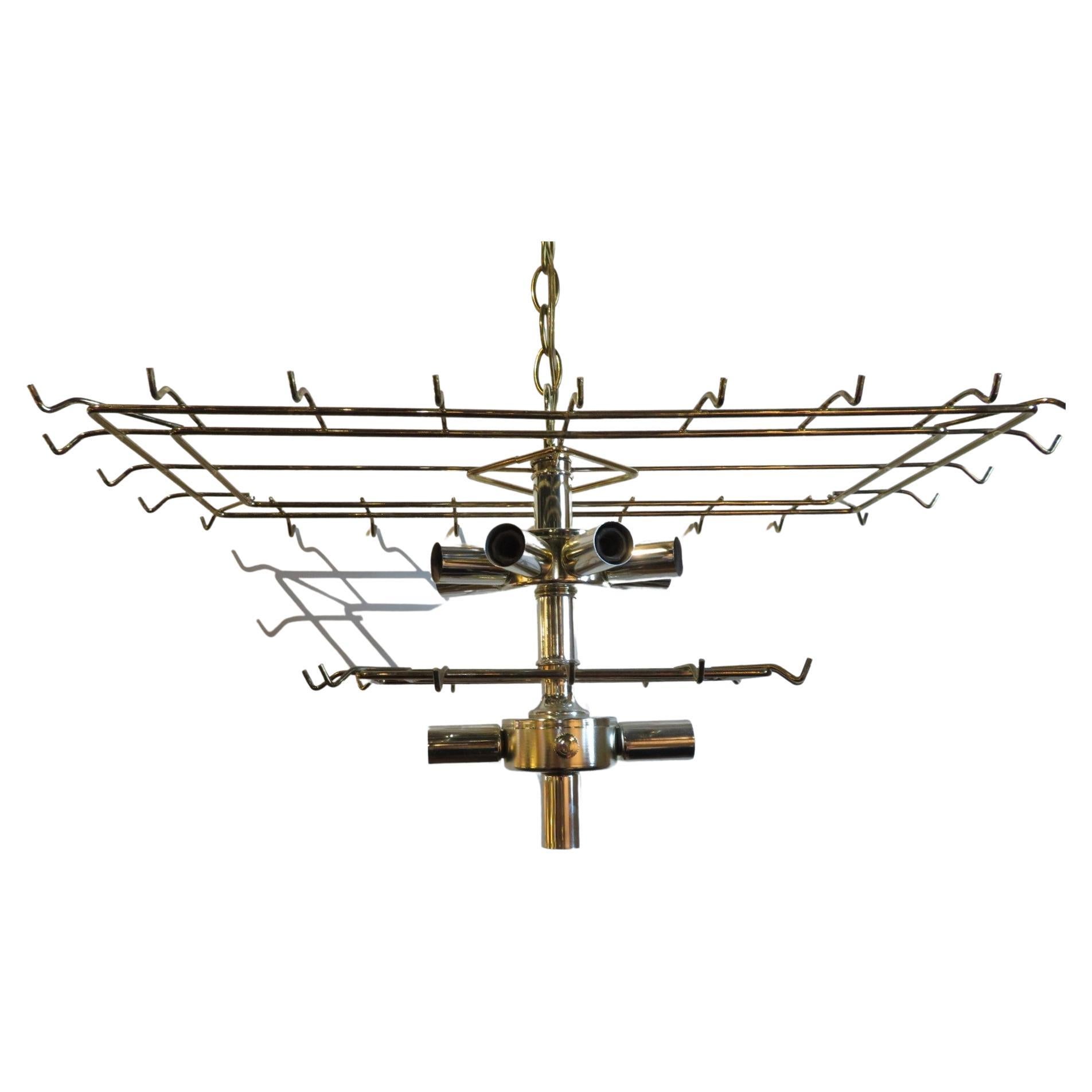 Italian Modern Confection Two Tier Rectangular Chandelier Murano Crystals 5