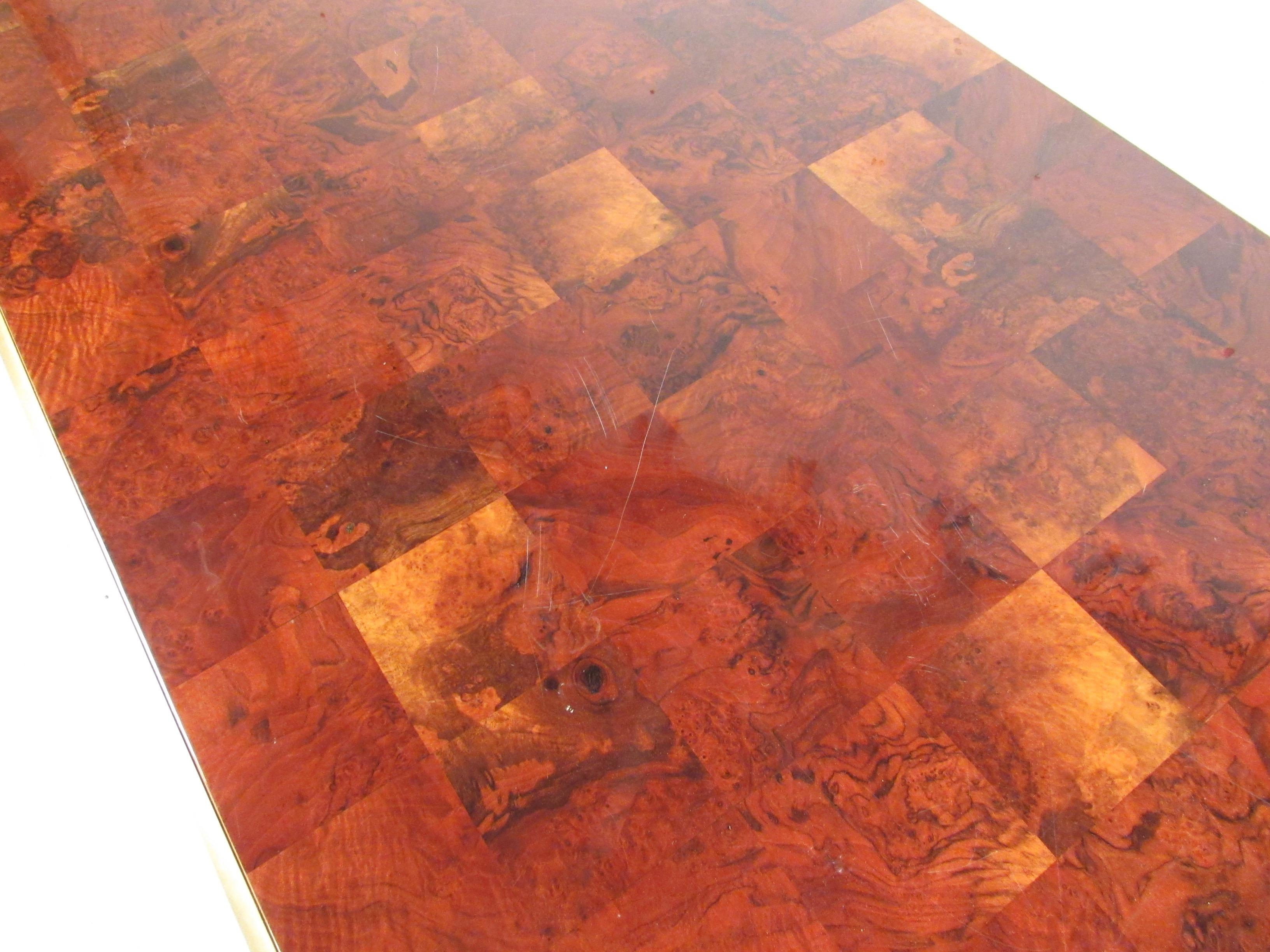Burl Italian Modern Conference or Dining Table