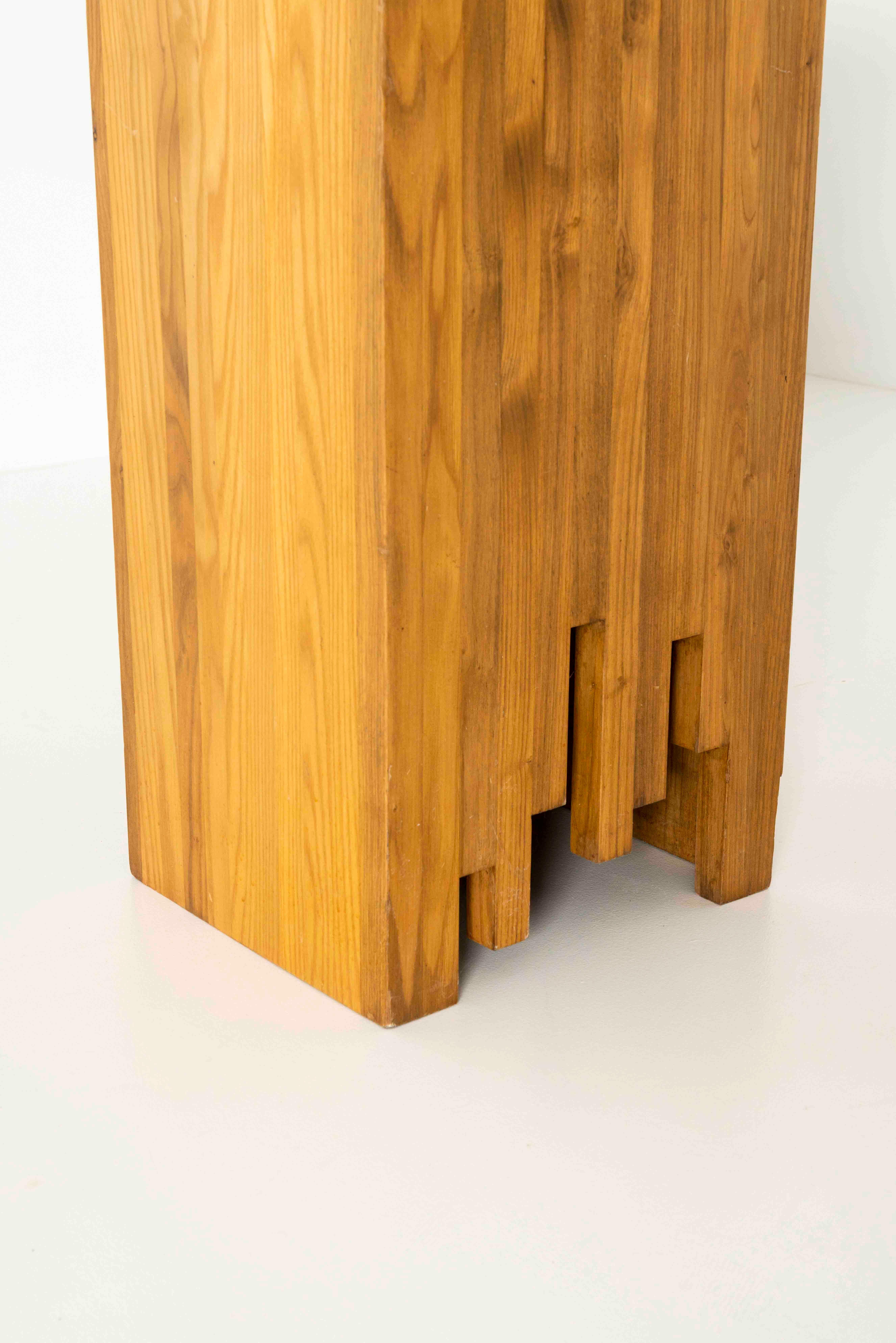 Wood Italian Modern Console by Edmondo Cirillo, Italy 1980s For Sale