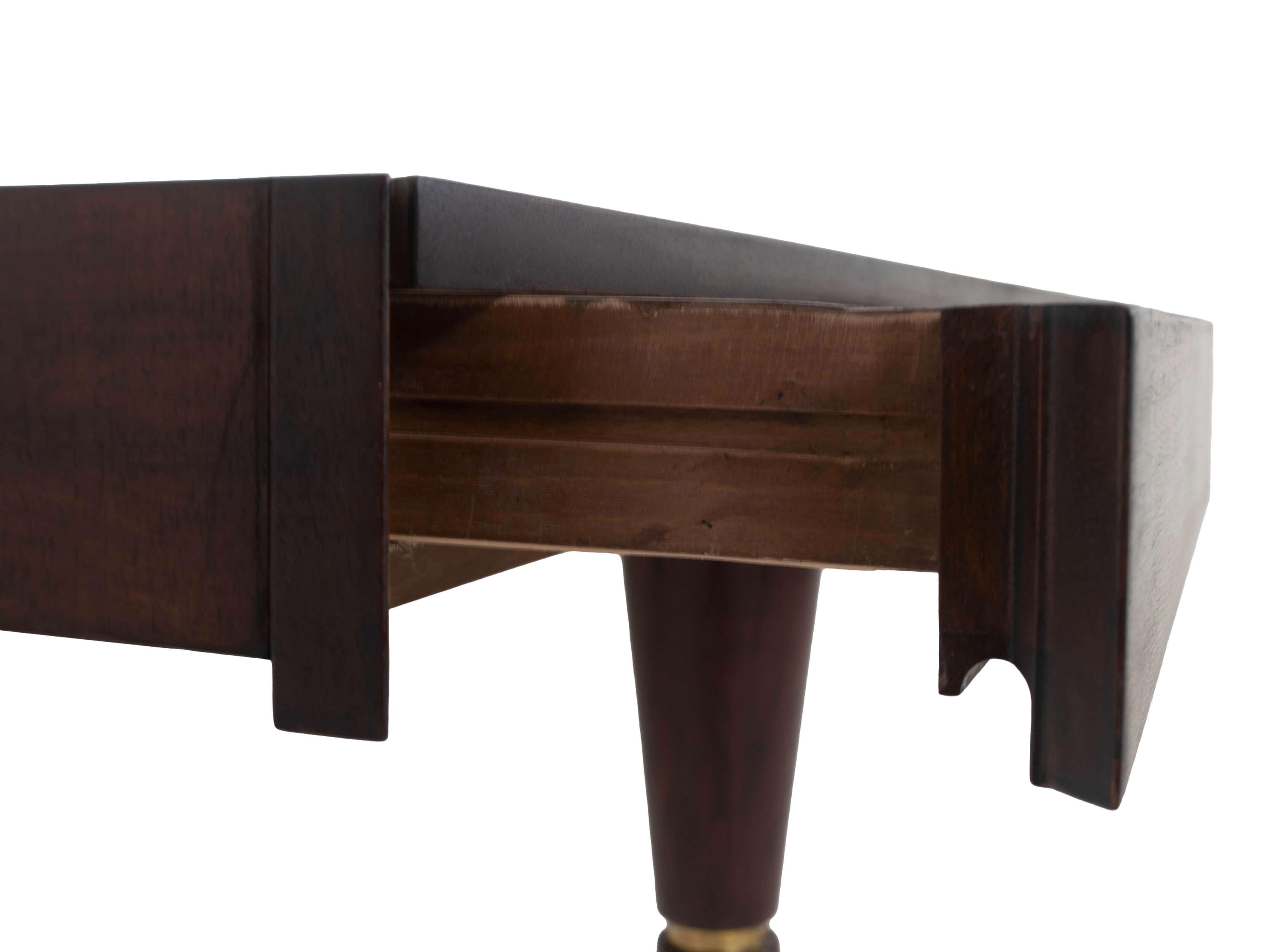 Italian Modern Console in Hard Wood and Brass Attr. to Angelo Mangiarotti, 1960s 5