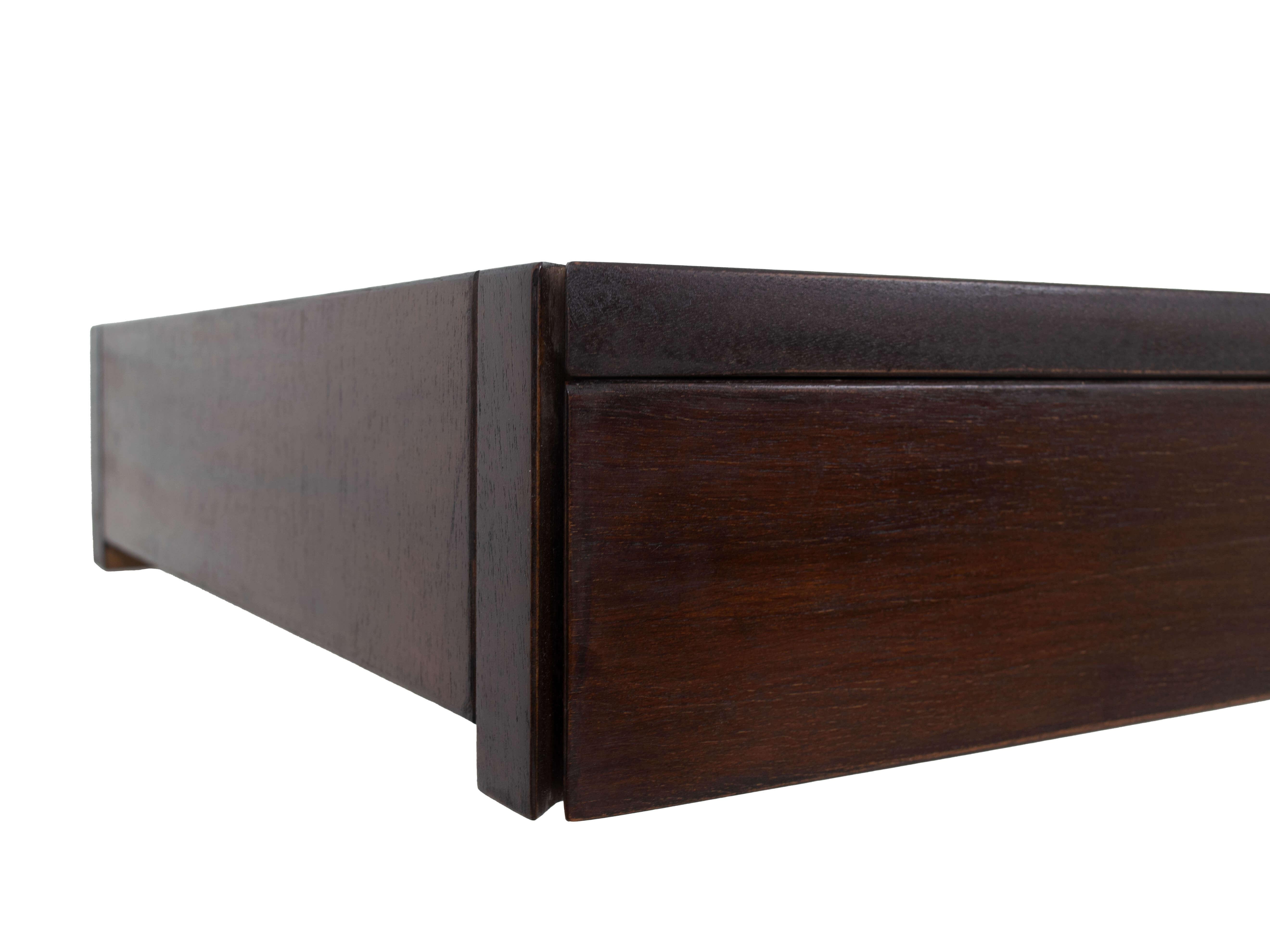 Italian Modern Console in Hard Wood and Brass Attr. to Angelo Mangiarotti, 1960s 3