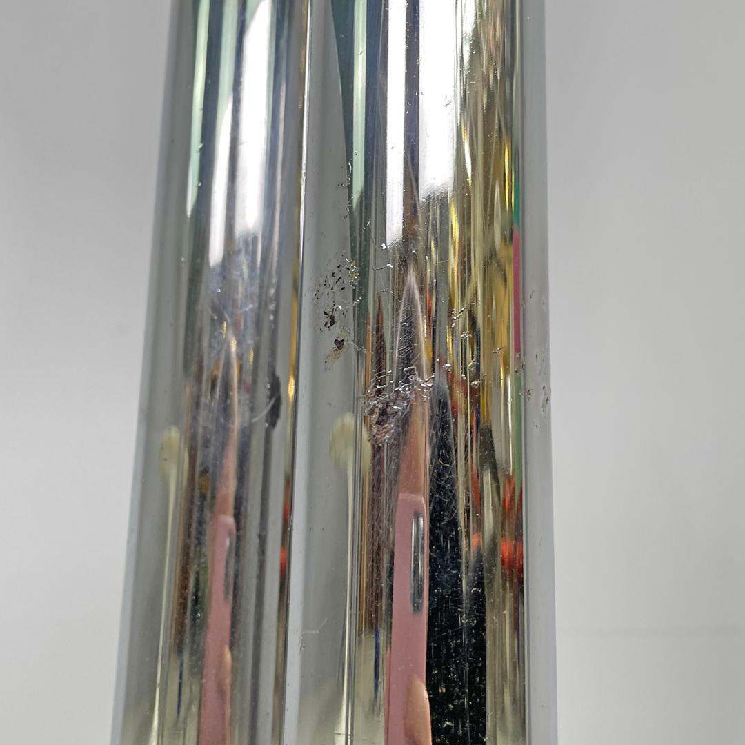Italian modern console with two smoked glass tops and chromed metal legs, 1970s in vendita 9