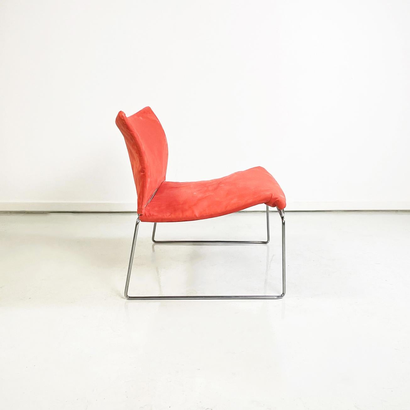 Italian Modern Coral Armchair Mod. Saghi by Kazuhide Takahama for Gavina, 1970s In Good Condition For Sale In MIlano, IT