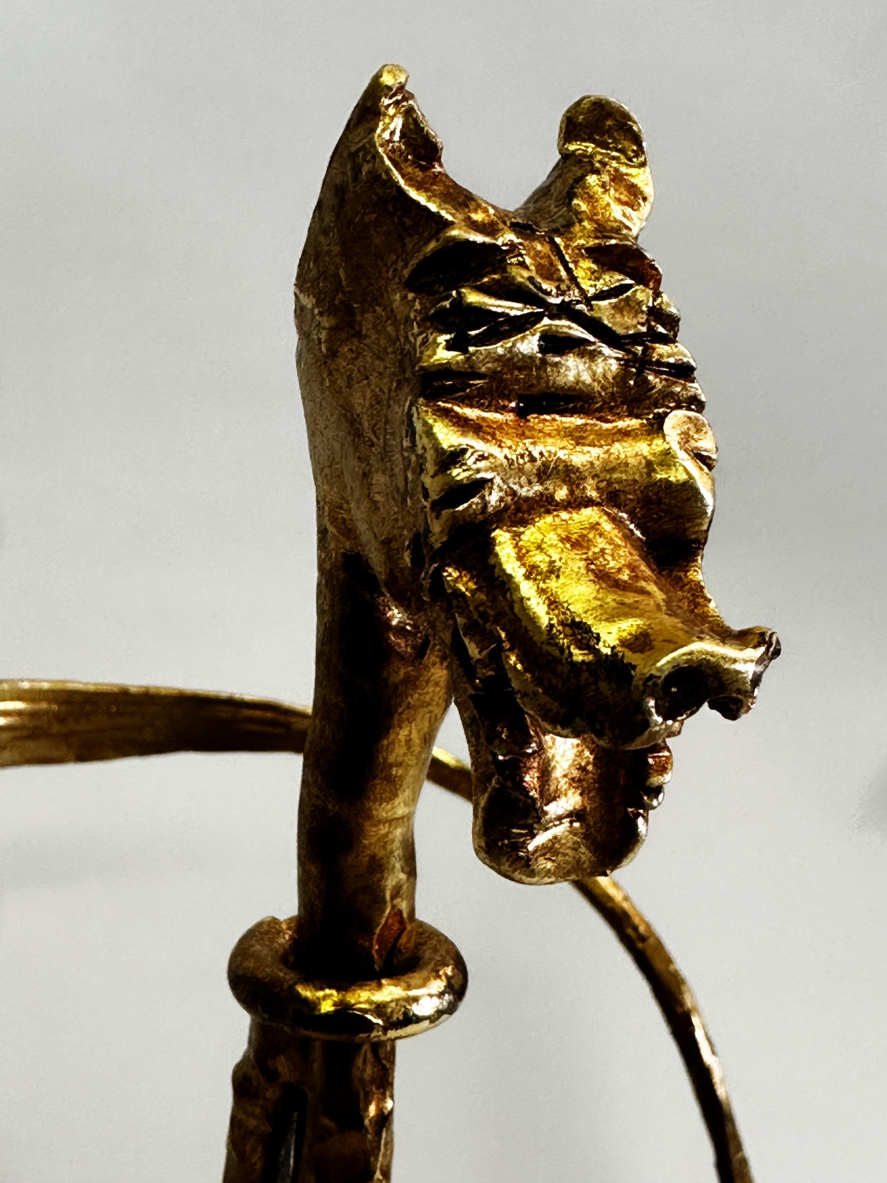 Silla Artesana Italiana Moderna de Hierro Martillado Dorado de Giovanni Banci para Hermes en venta 7