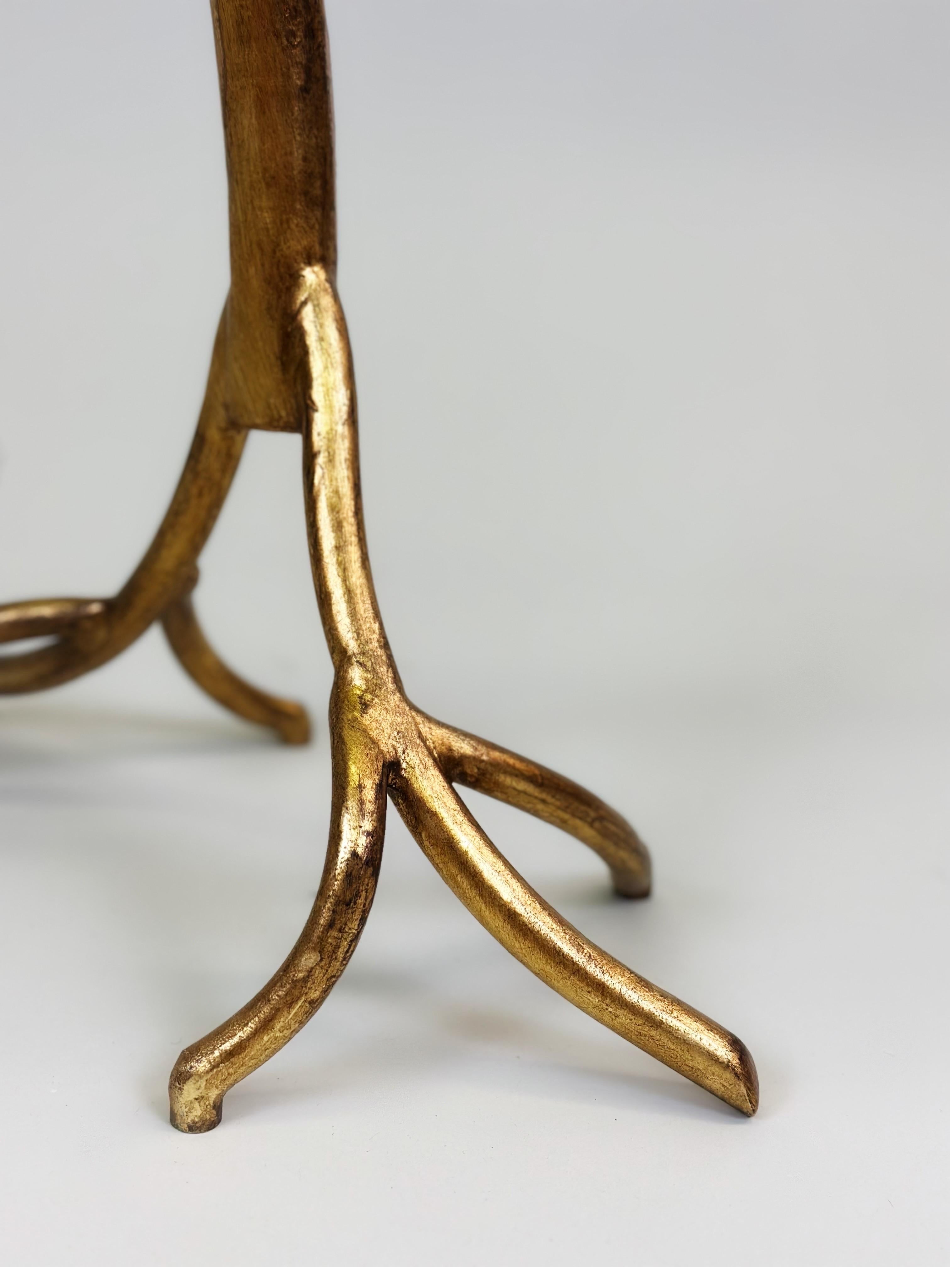 Console artisanale italienne moderne en verre et fer doré martelé à la main, Giovanni Banci en vente 8