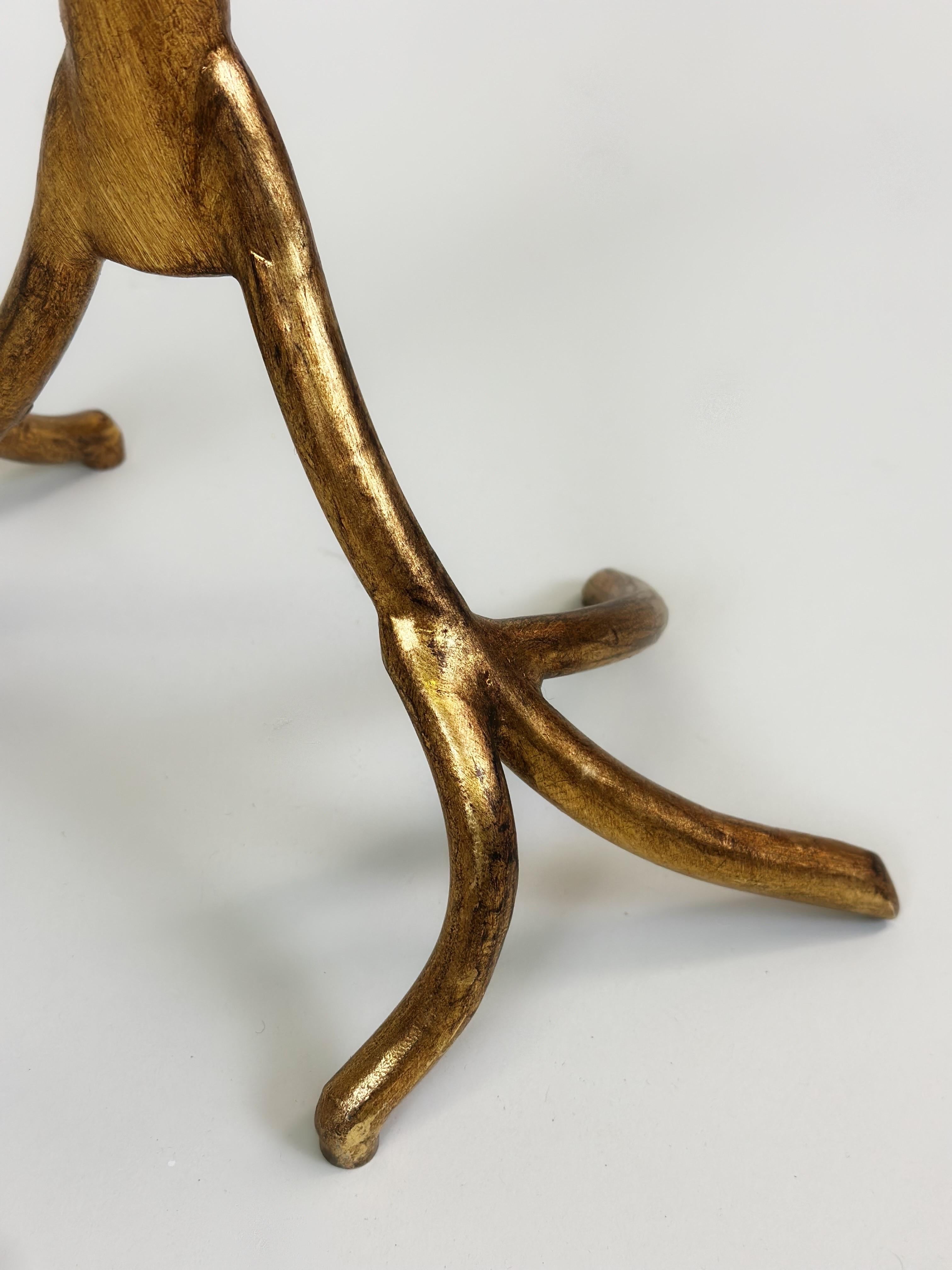Console artisanale italienne moderne en verre et fer doré martelé à la main, Giovanni Banci en vente 9