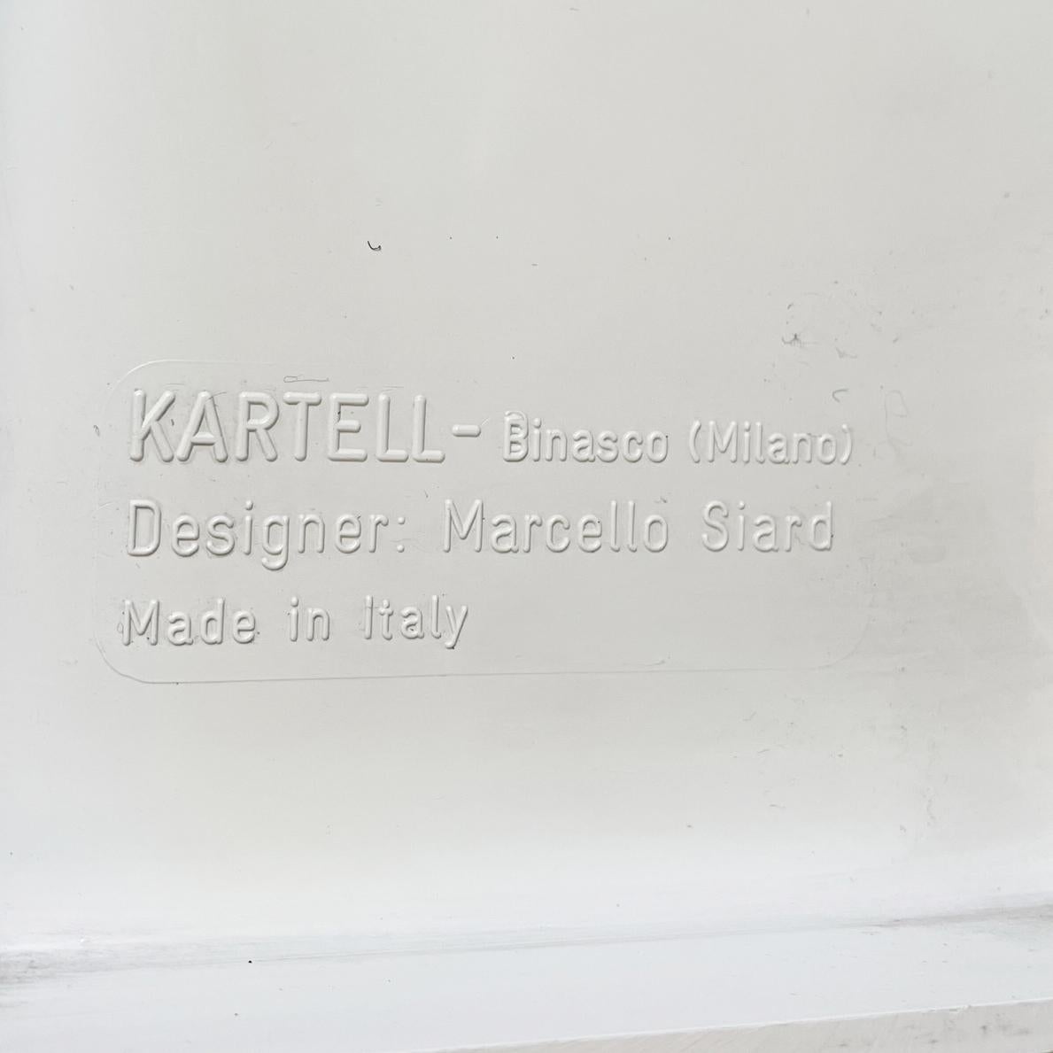 Italian Modern Cream White Plastic Shelves by Marcello Siard for Kartell, 1970s For Sale 6