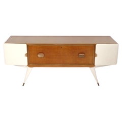 Crédence moderne italienne dans le style de Gio Ponti circa 1950 70" de largeur
