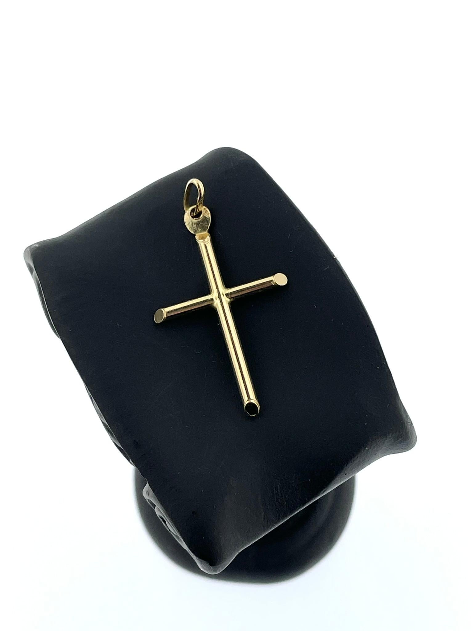 Contemporary Italian Modern Cross Yellow Gold For Sale
