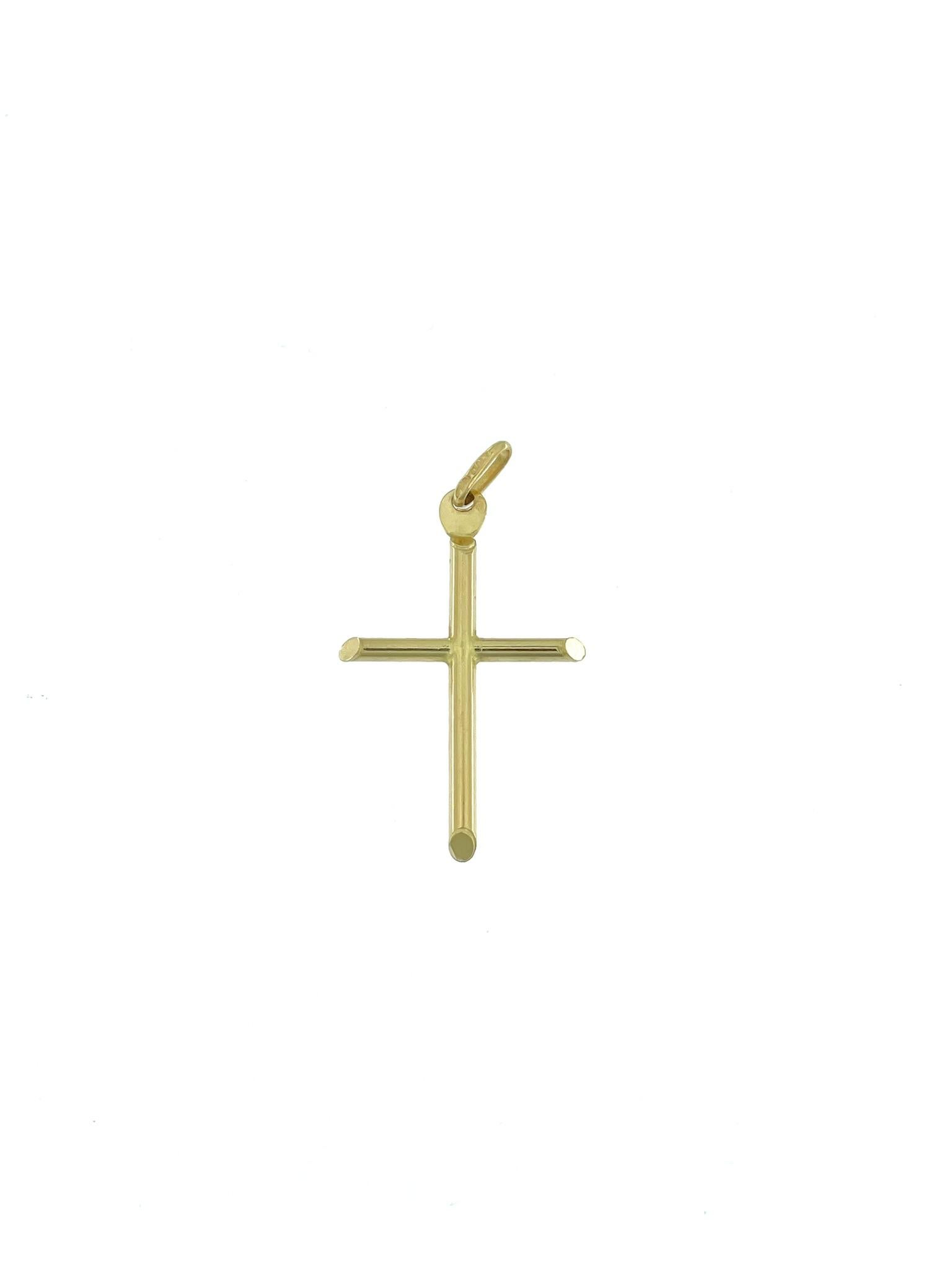 Italian Modern Cross Yellow Gold In Good Condition For Sale In Esch-Sur-Alzette, LU
