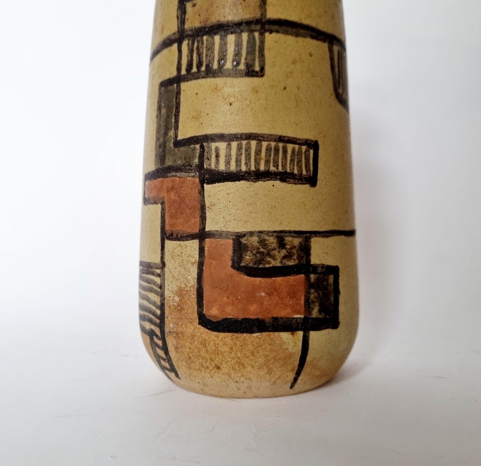 Italian Modern Cubisem Style Vase by Ceramice Biancoli, Italy 60s in vendita 2