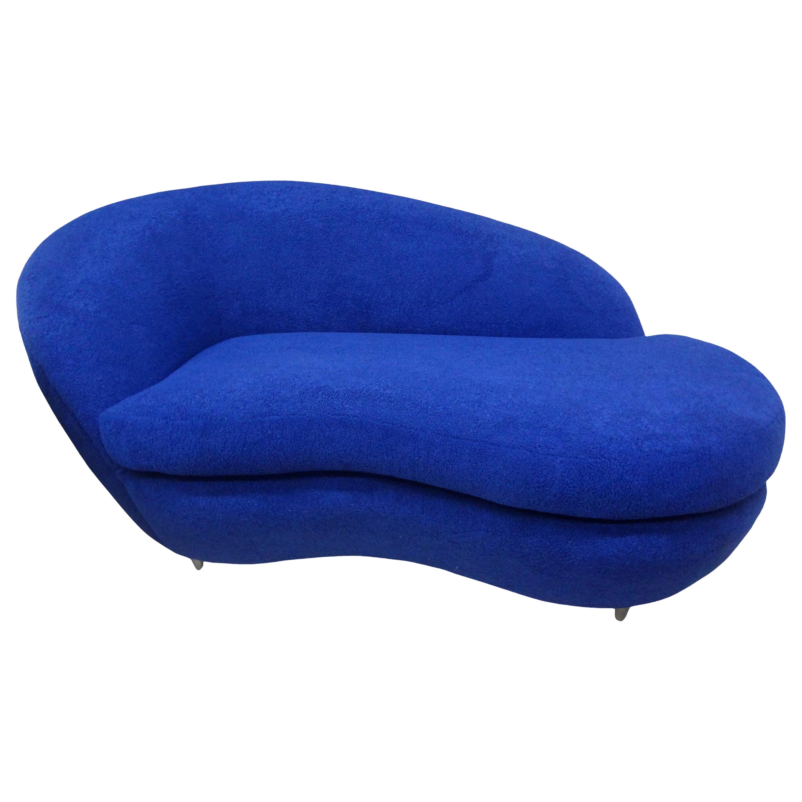 Italian Modern Curved Sculptural Loveseat or Sofa