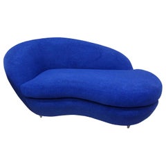 Italian Modern Curved Sculptural Loveseat or Sofa