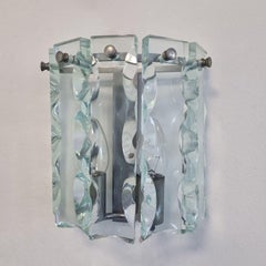 Appliques italiennes modernes en verre taillé par Zero Quattro, Italie, années 70