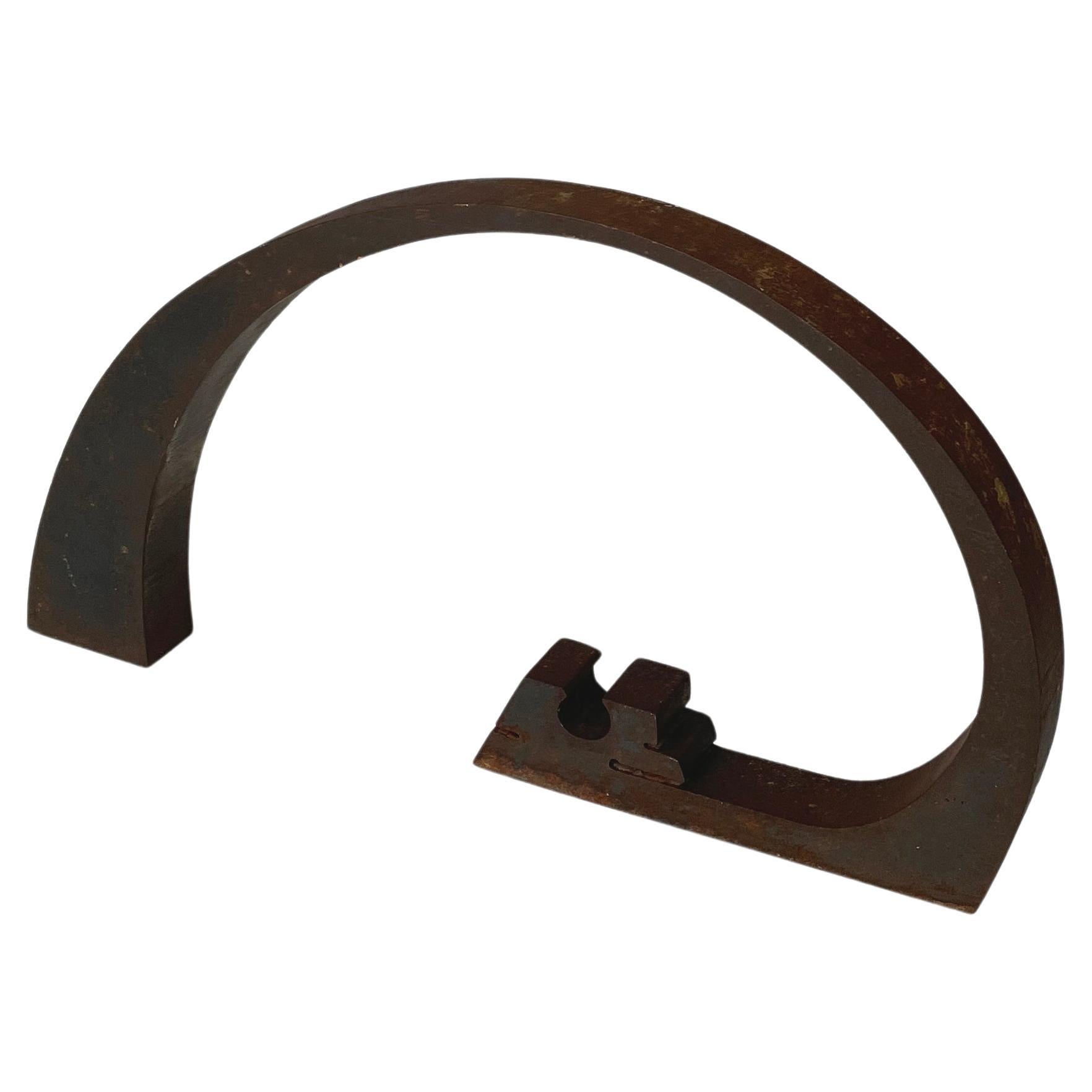 Italian modern Dark brown iron abstract sculpture by Edmondo Cirillo, 1970s