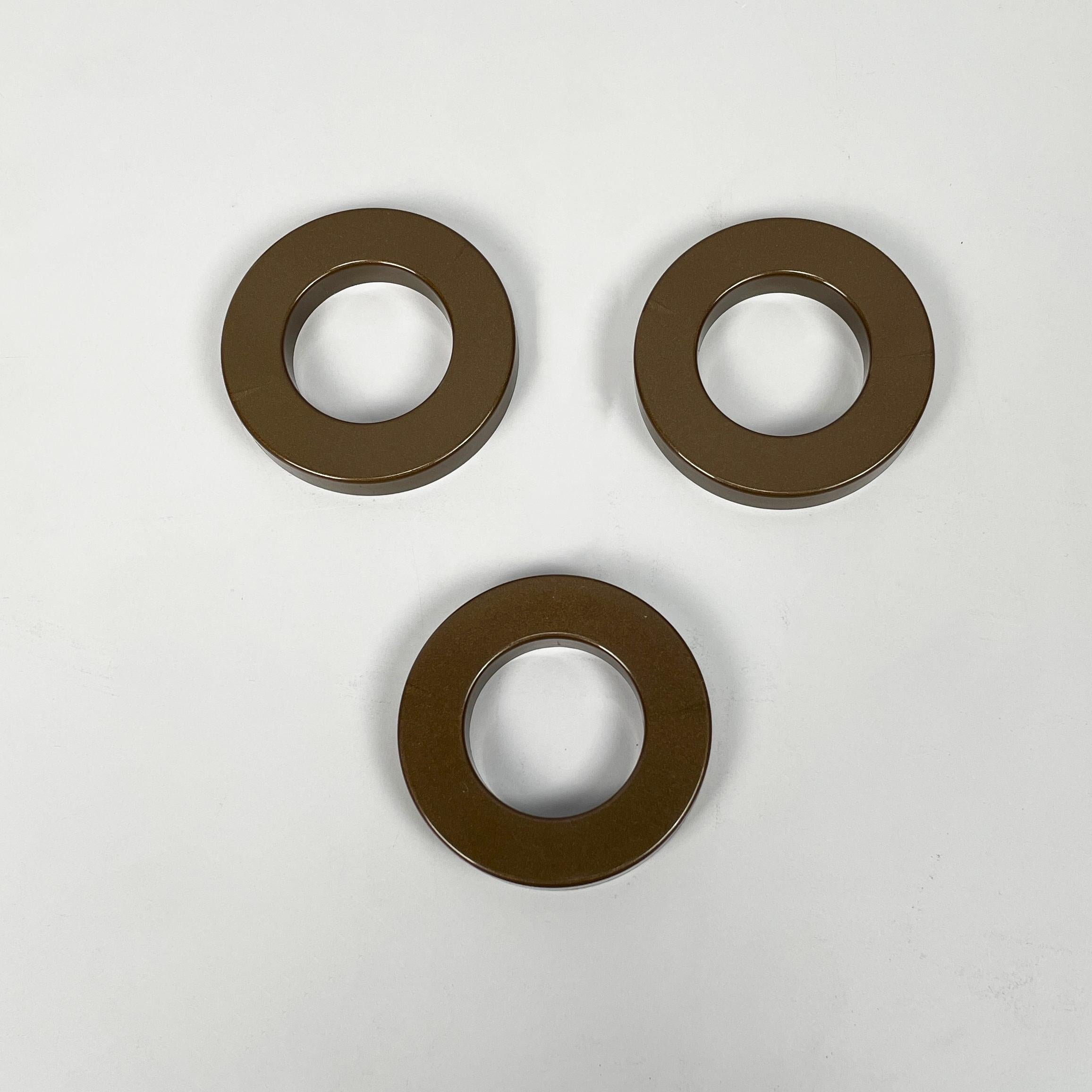 Italian modern dark brown rings for perpetual wall calendar by Ring A Date, 2020 For Sale 1