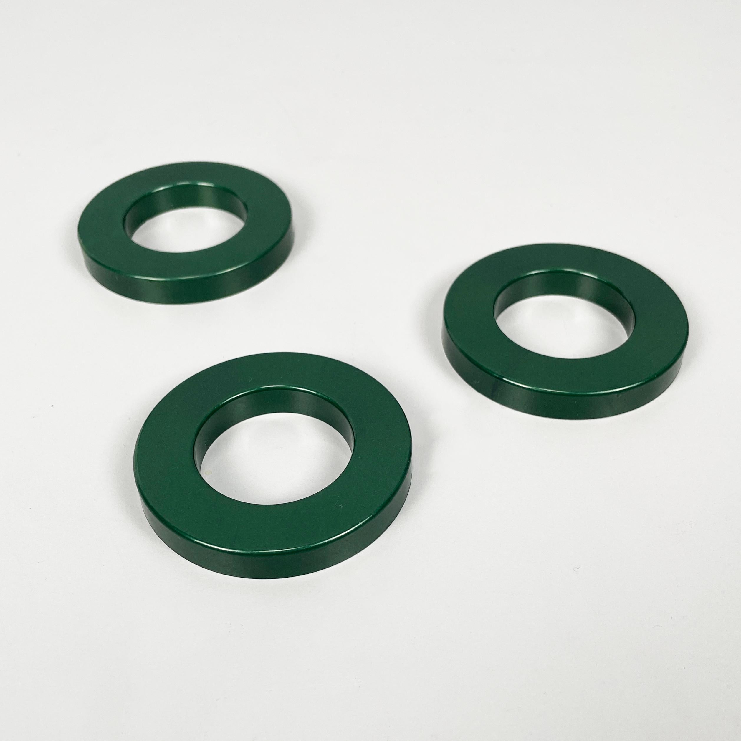 Italian modern dark green rings for perpetual wall calendar by Ring A Date, 2020 For Sale 1
