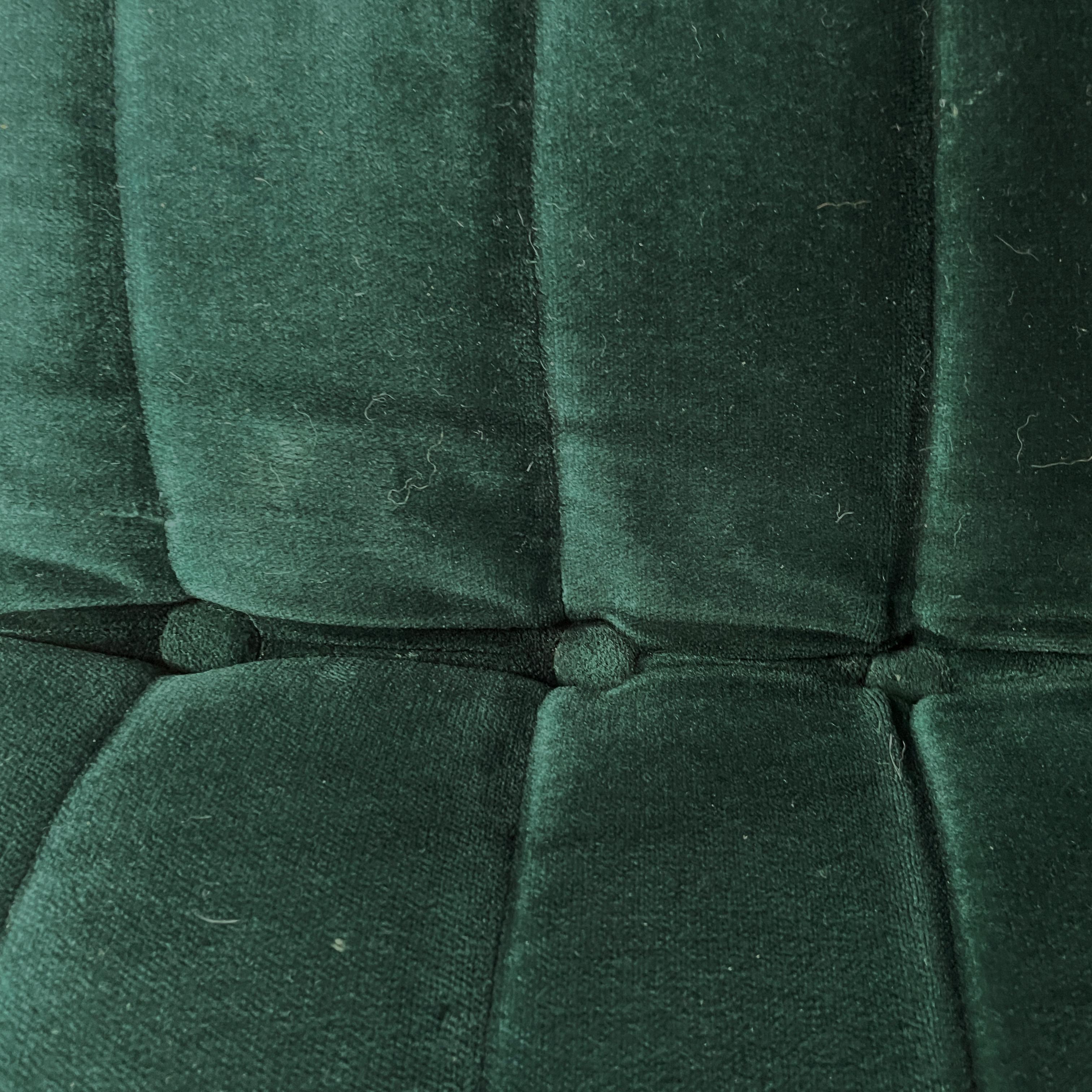 Sillones modernos italianos de terciopelo verde oscuro Zozo by Seven Salotti, Años 70 en venta 3