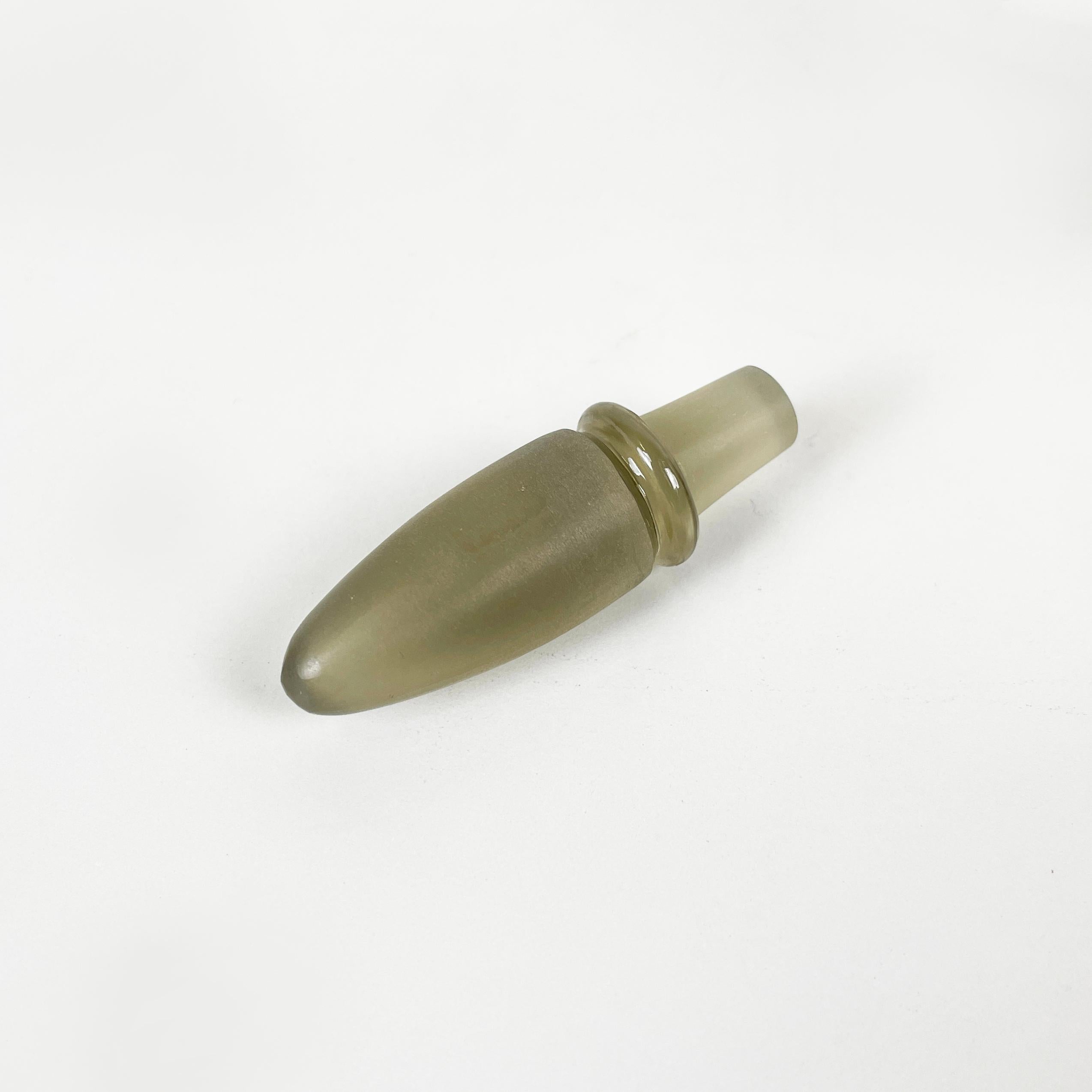 Italian modern Decorative bottle with cap in gray Murano glass by Venini, 1990s in vendita 2