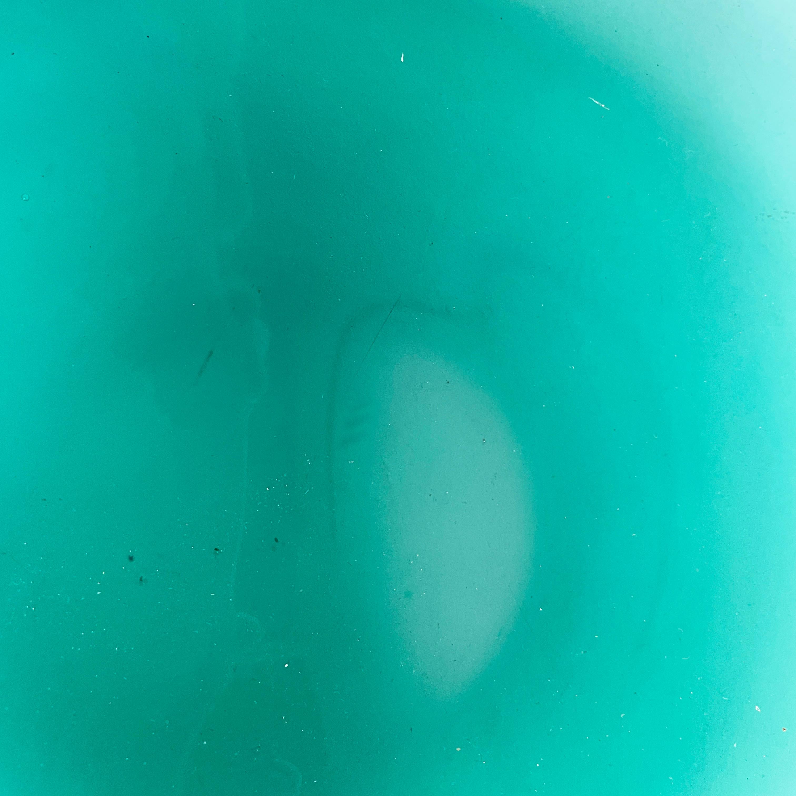 Italian modern Decorative bowl in green light blue Murano glass by Venini 1990s For Sale 3